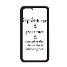 Capa Care and Tact Give You Balance Life citações para iPhone 12 Pro Max para Apple Mini Mobile Case Shell