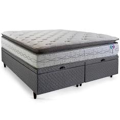 Cama Box Baú Herval Queen Adapt, 80x158x198 cm, Molas Ensacadas