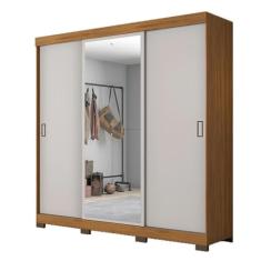 Guarda Roupa Casal 3 Portas 4 Gavetas com Espelhos NT5020 Notável Móveis