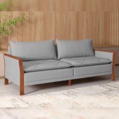 Sofá Texas Bipartido Mm Top 220cm Boucle/Cinza