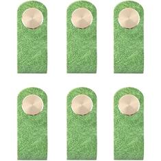 Sanlykate 6 peças de puxadores de couro PU para armários e gavetas, puxadores e puxadores de gaveta de couro feitos à mão com parafusos para decoração de móveis de escritório em casa, ferragens de