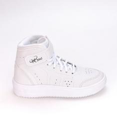 Tênis Casual Infantil Kidy Cano Alto Botinha Branco