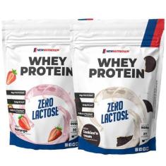 Combo 2 Whey Protein Concentrado Zero Lactose 900g NEWNUTRITION, Único