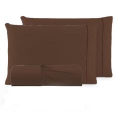 Jogo de Lençol King 3 Peças 180 Fios 100% Algodão Ponto Palito - iBiBo