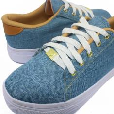 Tenis Feminino Star Casual Sapatenis Branco Leve Confortável - Eloa Ca