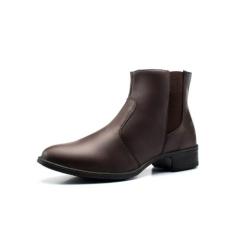 Bota cano curto coturno feminino botinha casual de salto bico fino con