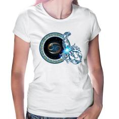 Baby Look Signo Câncer Astrologia - Foca na Moda, Branco, M