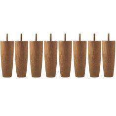 Conjunto 8 Pés Para Móveis Cama Casal Pé Para Cama Box Em Madeira - Za