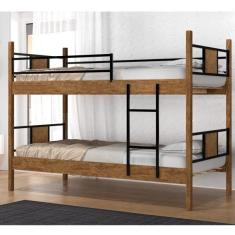 Beliche 160x198x96cm Em Eucalipto Toronto Espresso M veis Pre