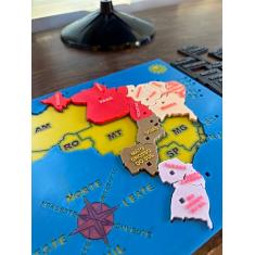 Quebra Cabeça Educativo Mapa Brasil Regiões Estados Capitais