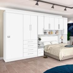 Guarda-Roupas Modulado Georgia ja Branco Para Cama Box 1,38M Casal