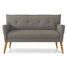 Namoradeira Linho Pés Palito Castanho Cor Grafite