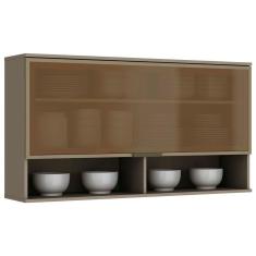 Armário Aéreo P/ Cozinha Connect C/ 1 Porta C/vidro 120cm Duna - Henn