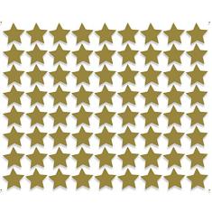 Adesivo de Parede Estrelas Douradas 54un