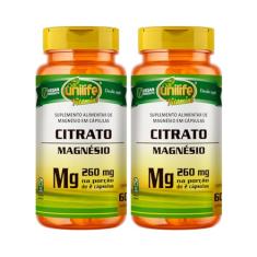 Kit 2 Magnésio citrato Unilife 60 cápsulas