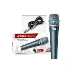 Microfone Dinamico Pro Btm-57a Metal Profissional Com