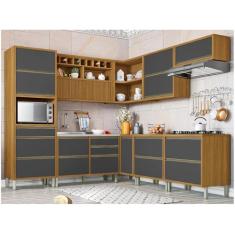Cozinha Completa Burguesa Premium 5 Peças (2 Armários + 2 Balcões + 1 