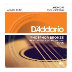Encordoamento para violão  aço ej15 extra ligth bronze