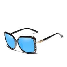 Óculos de Sol Feminino Kingseven Anti-reflexo Proteção Uv400 N-7215 (Azul)