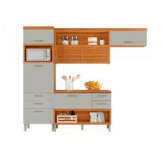 Cozinha Modulada 3 Peças Paneleiro Ripado Nesher Princesa Mdf