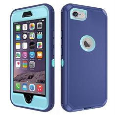Asuwish Capa de telefone para iPhone 6/6s/7/8 capa de celular híbrida resistente à prova de choque rígida protetora à prova de quedas acessórios móveis para serviço pesado i Phone7case Phone8case Six