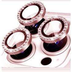 Kit 3 Película Lente Câmera Strass Brilho Compatível Com iphone 11 iph