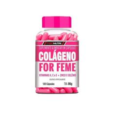 Colágeno for feme 86g 120 caps fisionutri