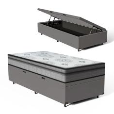 Cama Box Baú com Colchão Espuma D33 Pillow In Anjos Ortosleep Solteiro 78x188x60cm