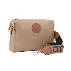 Bolsa Luz da Lua Bella Tiracolo Média Monograma Mocca