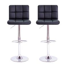 Kit 2 Banquetas Giratórias Gomos Preta Preto