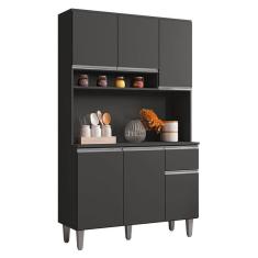 Armário Para Cozinha Kit Márcia Cinza Fosco - Ajl