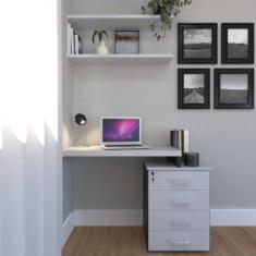 Escrivaninha para Escritório e Home Office com 4 Gavetas - KitCubos