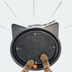 Arranhador para Gatos com Bolinha Interativa Antistress - Preto - Fura