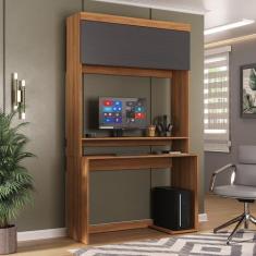 Escrivaninha Mesa Escritório para Computador Viena 1 Porta Espresso Mó