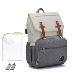 Mochila Maternidade Lequeen Bebê Com Trocador Cinza, 0, U