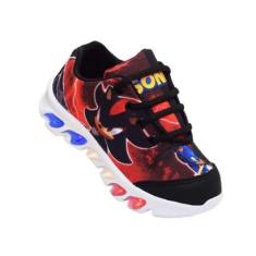 Tênis De Led Infantil Menino Masculino Sonic Shadow-Masculino