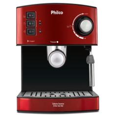 Cafeteira Expresso & Cápsulas Philco 20 Bar Inox Red PCF24, 220V