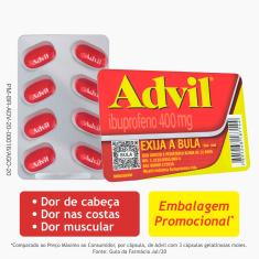 Advil Extra Alivio Ibuprofeno 400mg 8 cápsulas 8 Cápsulas
