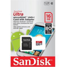 Cartão de Memória 16GB Micro sd Classe 10 Sandisk Ultra