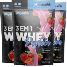 Kit 3 Whey Protein 3 Em 1 - Massifik