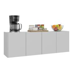 Balcão De Cozinha Suspenso 4 Portas Multimóveis Mp2167 Branco Branco