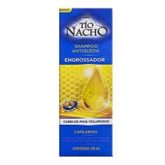 Tio Nacho - Shampoo Antiqueda Engrossador para dar mais volume aos cabelos, 415ml, Cabelos lindos e brilhantes