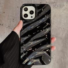 QLTYPRI Capa compatível com iPhone 13 Pro Max, linda capa com padrão ondulado de água ondulada para meninas e mulheres, capa protetora para telefone de TPU (poliuretano termoplástico) de silicone
