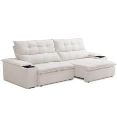 Sofá Retrátil Reclinável Para Sala de Estar Living 250cm Ártico F04 Bo