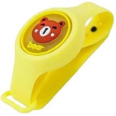 Pulseira Relógio Infantil Repelente De Mosquito Figurinhas (Amarelo)