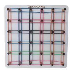 Geoplano Matematica Pedagógico Brinquedo Educativo Elástico - Brinque 
