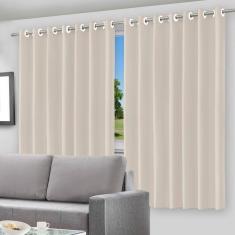 Cortina Blackout Bege C- Ilhos - 280x180cm