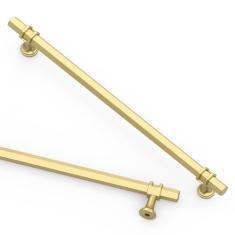 Asidrama Pacote com 10 puxadores de armário de cozinha dourados escovados de 254 mm, puxadores de armário de cozinha para puxadores de gaveta de armário