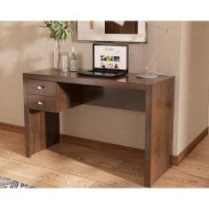 Mesa Escrivaninha Juvenil ME-4123 c/ 2 Gavetas Rústico - Tecno Mobili