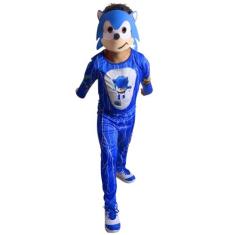 Fantasia Infantil Sonic Longa Máscara de E.V.A - Alicia Fantasias, Azu